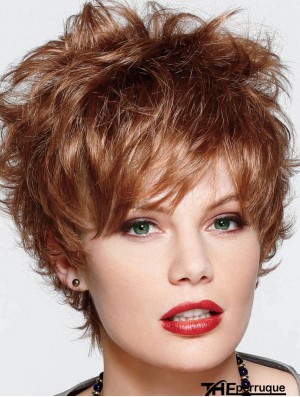 Magasin de perruques UK Cropped Color Auburn Color with Capless Boycuts