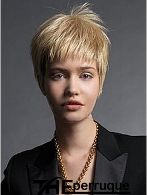 Boycuts Straight Blonde Capless Fabulous Perruques Courtes