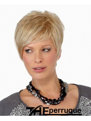 Boycuts Straight Blonde capless perruques courtes idéales