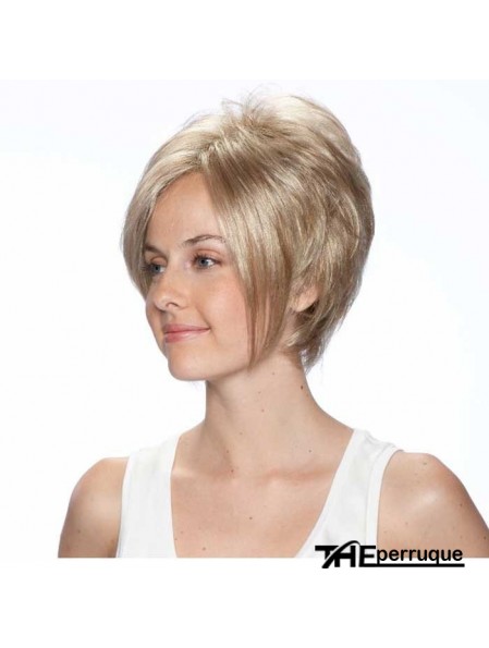 8 pouces en ligne droite Bobs Blonde perruques courtes