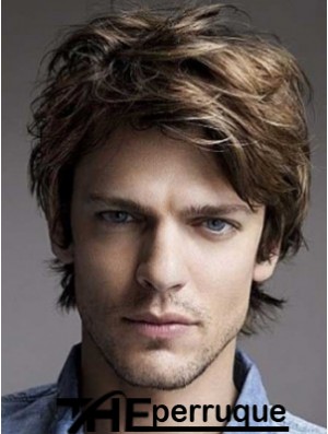 Brown Lace Front Wavy Short Layered Mens Hairstyles