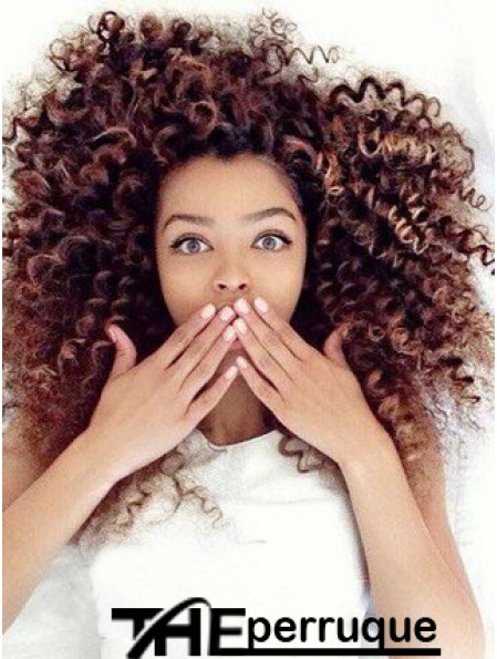 Perruques femmes afro-américaines avec dentelle avant Kinky Style couleur marron