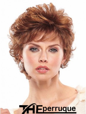 Auburn Short Wavy Classic Capless Wig Vente en ligne