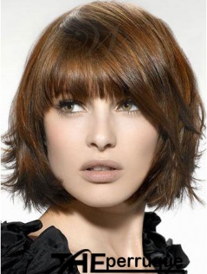 Auburn Straight Chin Longueur Bobs Capless Perruques Pas Cher À Vendre