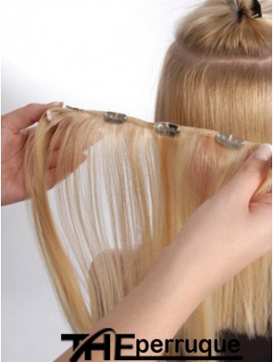 Extension de cheveux Clips Remy Straight Style Blonde Color