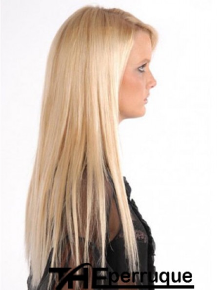 Pince à cheveux blonde remy droite populaire dans les extensions de cheveux