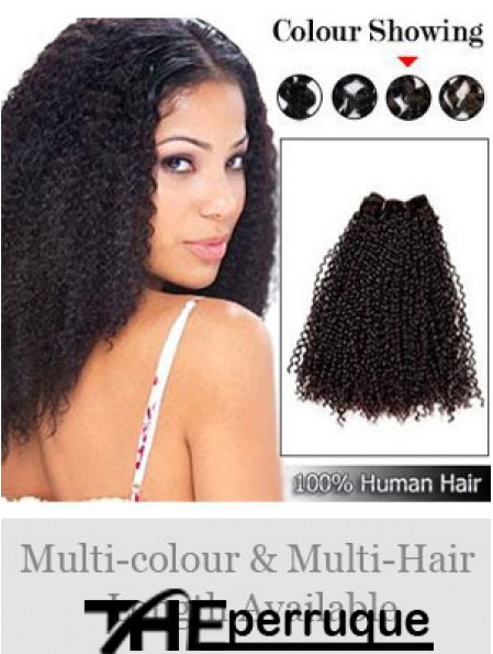 Extensions de trame naturelles brunes cheveux bouclés Remy