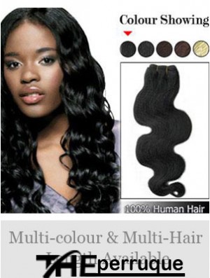 Extensions de trame noires sans tracas de cheveux humains remy remy