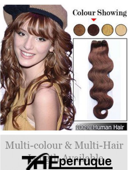 Cheveux ondulés Remy Auburn extensions de trame bon marché