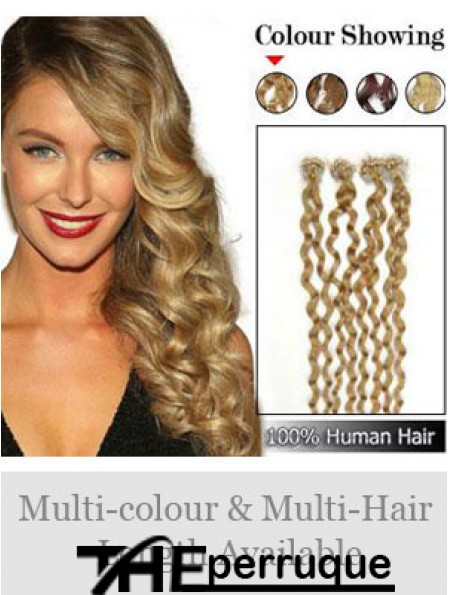 Hairstyles Brown Curly Micro Loop Ring Hair Extensions