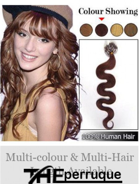 Nouvelles extensions de cheveux anneaux ondulés Micro Loop Auburn